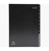 Pultordner 57012E, 1-12 / Jan-Dez, schwarz, A4, 12 F&auml;cher
