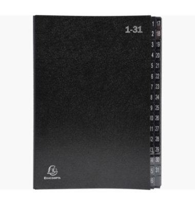 Pultordner 57032E, 1-31, schwarz, A4, 31 F&auml;cher