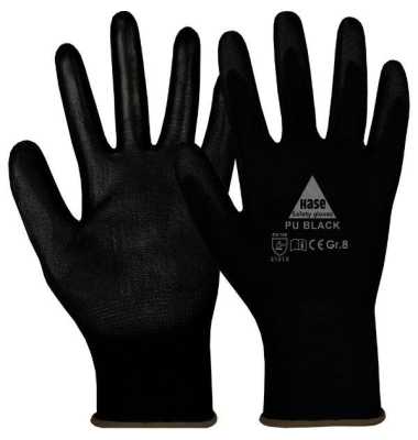 Montagehandschuhe PU Black, PU, schwarz, Größe 6 / XS Montagehandschuhe PU Black, PU, schwarz, Größe 6 / XS