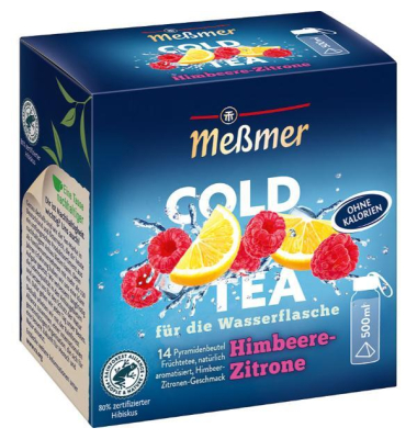 Tee Cold Tea, Himbeer-Zitrone, 14 Beutel