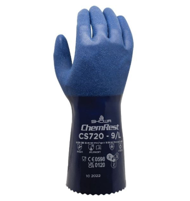 Chemikalienschutzhandschuhe CS720 , Nitril, blau, Größe 10 / XL