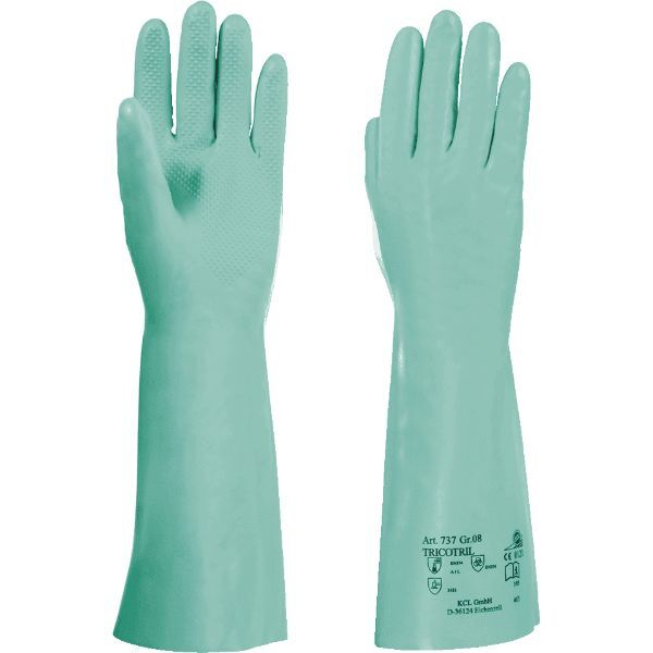 10 Stück KCL Schutzhandschuhe Tricotril, Nitril, grün, Größe 9 / L 4008198773795 KCL
