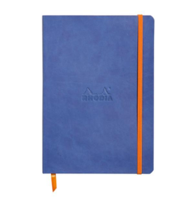 Notizbuch 117458C, Rhodiarama, saphirblau, A5, punktkariert, 90g, 80 Blatt / 160 Seiten