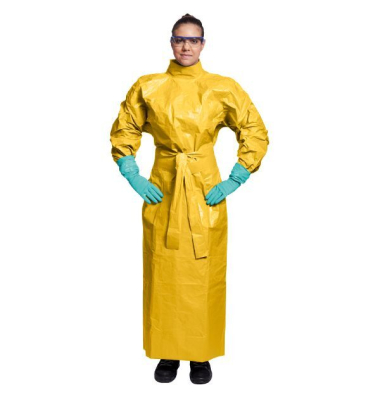 Tychem 2000C Chemikalien-Schutzkittel, Größe: LXl, Gelb
