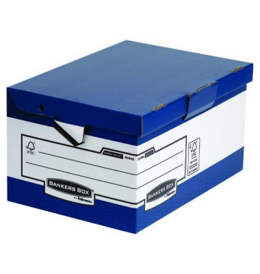 Archivbox Bankers Box ERGO-Store Maxi 48901, A4, blau, innen 54,5x37,8x29,3cm (TxBxH), Karton