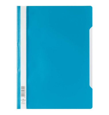 Schnellhefter Standard 257306, A4, blau, Polypropylen (PP), Vorderdeckel transparent