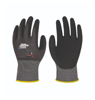 Mechanikschutzhandschuhe FlexMech Plus 663+, Nitrilschaum, grau/schwarz, Größe 12 / 3XL