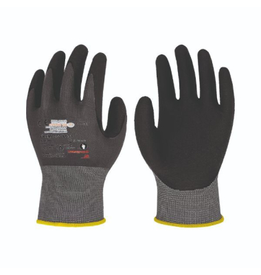 Mechanikschutzhandschuhe FlexMech Plus 663+, Nitrilschaum, grau/schwarz, Größe 6 / XS