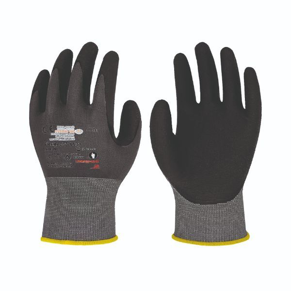 10 Stück KCL Mechanikschutzhandschuhe FlexMech Plus 663+, Nitrilschaum, grau/schwarz, Größe 6 / XS 4008198866367 KCL