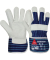 Arbeitshandschuhe Bremerhaven V, Leder, natur/blau, Gr&ouml;&szlig;e 10 / XL