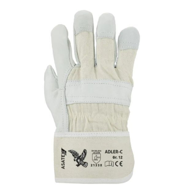 Arbeitshandschuhe ADLER-C, Leder, naturfarben, Größe 12 / 3XL