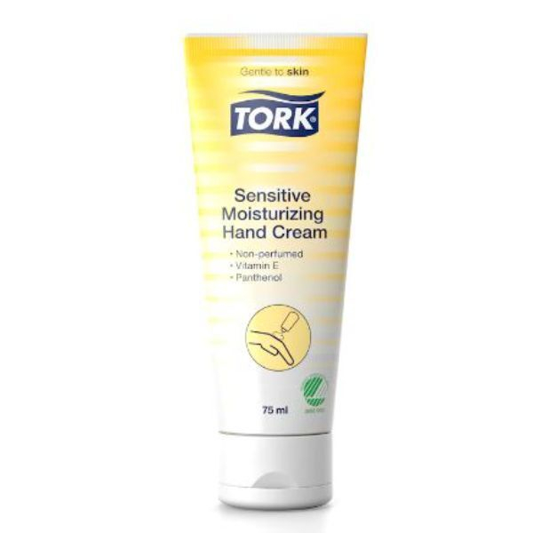 Tork Sensitive feuchtigkeitsspend. Handcreme 590210, nicht parfümiert, 10 x 75ml 7322541749419 Tork 10 Stück