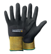 Arbeitshandschuhe TEGERA INFINITY 8801 , Nitrilschaum, Wasserbasierendes Polyurethan, schwarz/gelb, Größe 9 / L