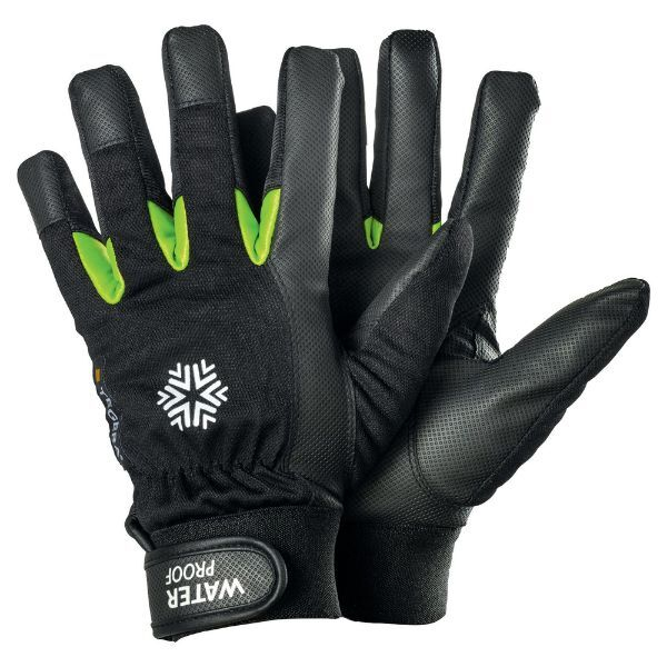 6 Stück Ejendals Winterhandschuhe TEGERA517, Polyurethan, Leder, /Kunstleder, schwarz/grün, Größe 9 / L 7392626070776 Ejendals