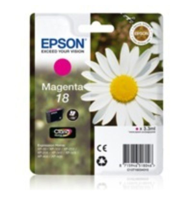 Druckerpatrone C13T18034012 (kompatibel zu Epson Expression Home XP 100), magenta, ca. 180 Seiten