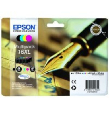Tintenpatrone Epson T16364022, Reichweite: 450 Seiten, 4farbig Tintenpatrone Epson T16364022, Reichweite: 450 Seiten, 4farbig