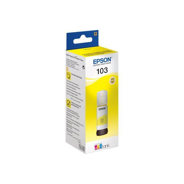 Epson EcoTank 103 Original Tintenflasche | Gelb | Hohe Reichweite – Bis Zu 7,500 Seiten | Kompatibel Mit L3110 / L3111 / L3150 / L3151 / L3270 / L3280 / L3560 / L5190 / L5310 / L5590 Modellen
