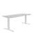 Schreibtisch Active T, elektrisch höhenverstellbar, 64-125cm (H), 180x80cm (BxT), rechteckig, lichtgrau / weiß