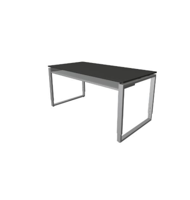 Schreibtisch Architekt , manuell höhenverstellbar, 68-72cm (H), 160x80cm (BxT), rechteckig, anthrazit / silber