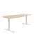 Schreibtisch Active T, elektrisch höhenverstellbar, 64-125cm (H), 180x80cm (BxT), rechteckig, akazie / weiß