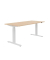 Schreibtisch Active T, elektrisch höhenverstellbar, 64-125cm (H), 160x80cm (BxT), rechteckig, akazie / weiß