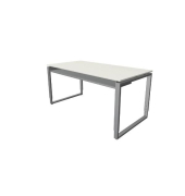 Schreibtisch Architekt , manuell höhenverstellbar, 68-72cm (H), 160x80cm (BxT), rechteckig, weiß / silber