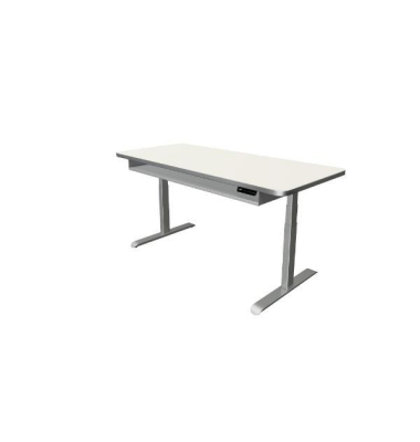 Schreibtisch Move 4 El, elektrisch höhenverstellbar, 62-127cm (H), 180x80cm (BxT), rechteckig, weiß / silber