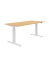 Schreibtisch Active T, elektrisch höhenverstellbar, 64-125cm (H), 160x80cm (BxT), rechteckig, eiche / weiß
