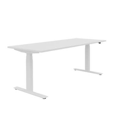 Schreibtisch Active T, elektrisch höhenverstellbar, 64-125cm (H), 180x80cm (BxT), rechteckig, weiß / weiß