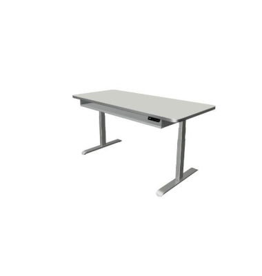 Schreibtisch Move 4 El, elektrisch höhenverstellbar, 62-127cm (H), 180x80cm (BxT), rechteckig, lichtgrau / silber