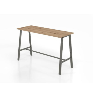 Stehtisch 104,2cm (H), 175x68cm (BxT), rechteckig, asteiche / graphit