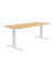 Schreibtisch Active T, elektrisch höhenverstellbar, 64-125cm (H), 200x80cm (BxT), rechteckig, eiche / weiß
