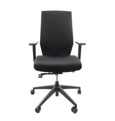 Bürostuhl JET II, schwarz, mit Armlehnen, bis 120kg