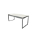 Schreibtisch Architekt , manuell h&ouml;henverstellbar, 68-72cm (H), 180x80cm (BxT), rechteckig, wei&szlig; / silber