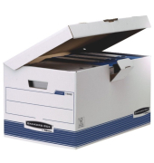 Archivbox System 1141501, A4, wei&szlig;/blau, innen 54,5x37,8x29,3cm (TxBxH), Karton