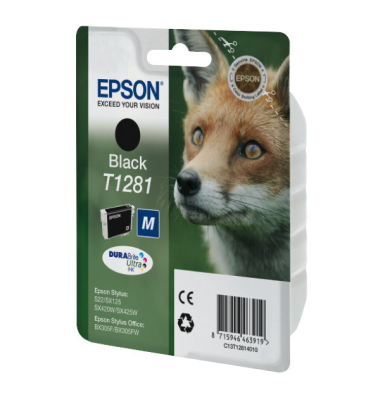 Tintenpatrone Epson T128140, Reichweite: 170 Seiten, schwarz