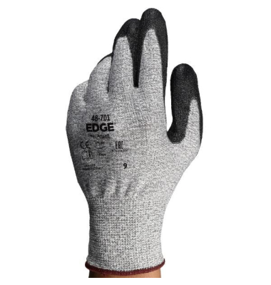 Schutzhandschuhe EDGE, Polyurethan, schwarz/grau, Größe 6 / XS