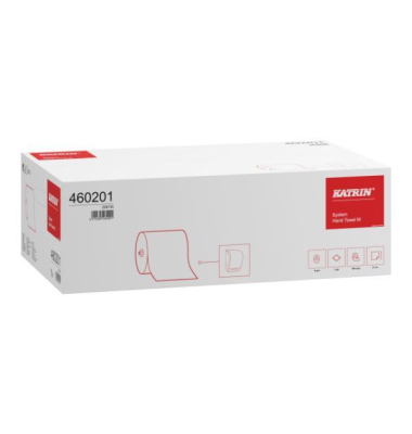 460201 Handtuchrolle, 20,9 cm x 180 m, naturweiß
