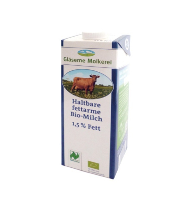H-Milch 733980, 1,5% Fett, 1 Liter, im Tetrapack