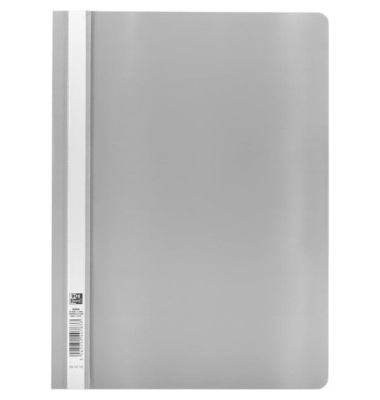 Schnellhefter 100742142, A4, hellgrau, Polypropylen (PP), 250g, Vorderdeckel transparent