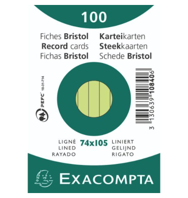 Karteikarten 10840SE grün A7 