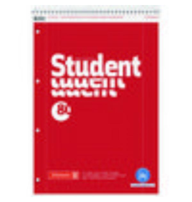 Collegeblock 106781201 / Kariert 5x5 mit Rand, A4, 70g, 