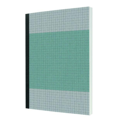Notizbuch SN200, Recycling, blau, A5, kariert, 80g, 100 Blatt / 200 Seiten