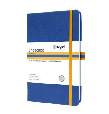 Notizbuch LS104, blau, A5, kariert, 80g, 88 Blatt / 176 Seiten