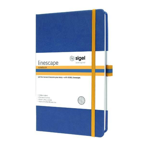 4004360778698 - Notizbuch LS104 blau A5 kariert 80g 88 Blatt   176 Seiten 4004360778698 Sigel
