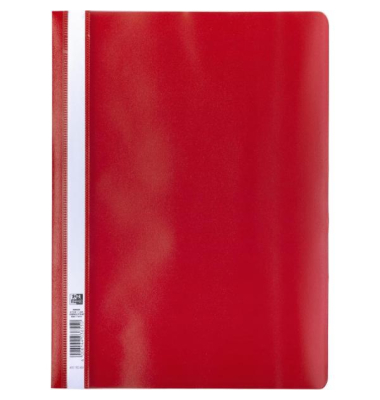 Schnellhefter 400152404, A4, rot, Polypropylen (PP), Vorderdeckel transparent
