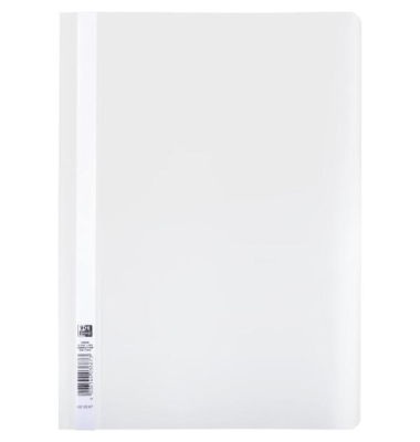 Schnellhefter Klassisch-Serie 400152407, A4, wei&szlig;, Polypropylen (PP), 80g, Vorderdeckel transparent