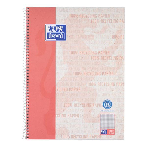 4006144041875 - Oxford Collegeblock Recycling 80 Blatt DIN A4+ 90 g m² 4-fach gelocht Spiralbindung OPTIK PAPER® kariert Rand links rot 4006144041875 - Oxford Collegeblock Recycling 80 Blatt DIN A4+ 90 g m² 4-fach gelocht Spiralbindung OPTIK PAPER® kariert Rand links rot
