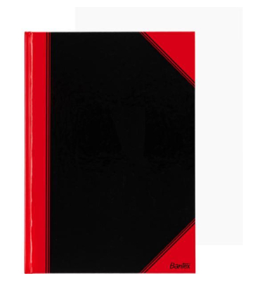 Chinakladde 100302831, schwarz/rot, A4, blanko, 70g, 96 Blatt / 192 Seiten