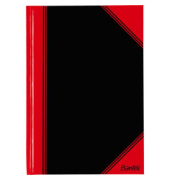Chinakladde 100302832, Chinakladde, schwarz/rot,  A5, blanko, 70g, 96 Blatt / 192 Seiten